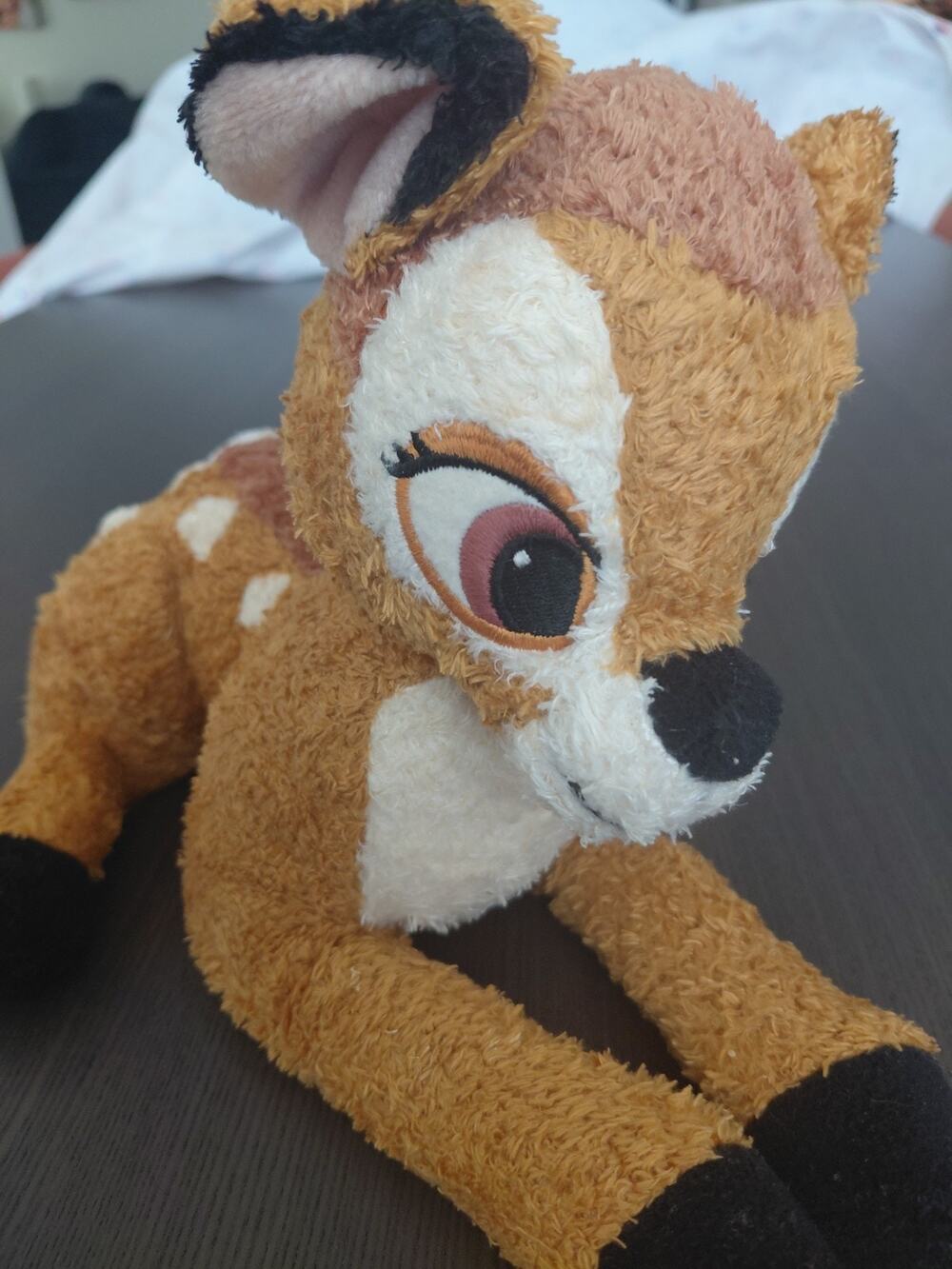 Disney Store Authentic Genuine Bambi Plush Original Stuffed Animal 13” Sitting